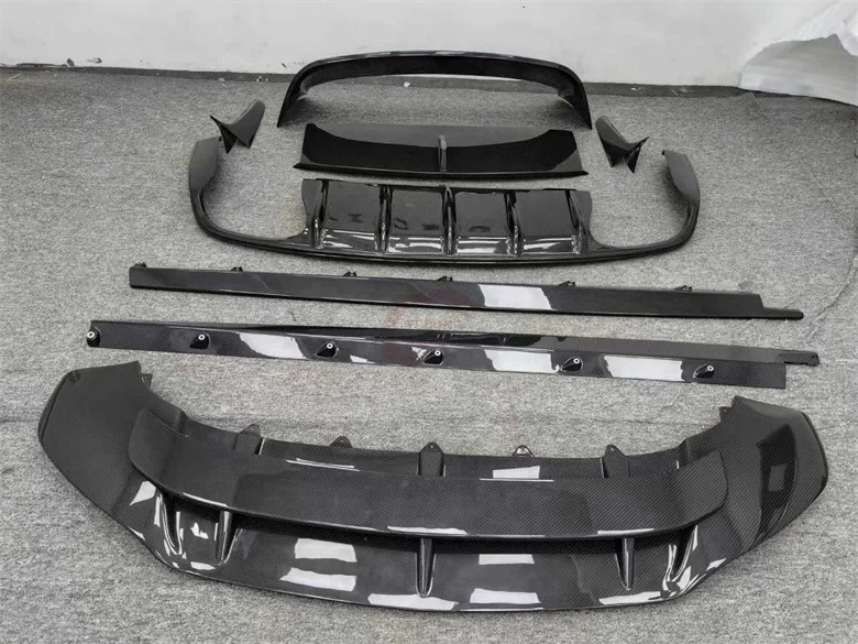 SP Style Carbon Fiber Front Lip Side Skirt Rear Diffuser Rear Spoiler for Bentayga 2021-2024